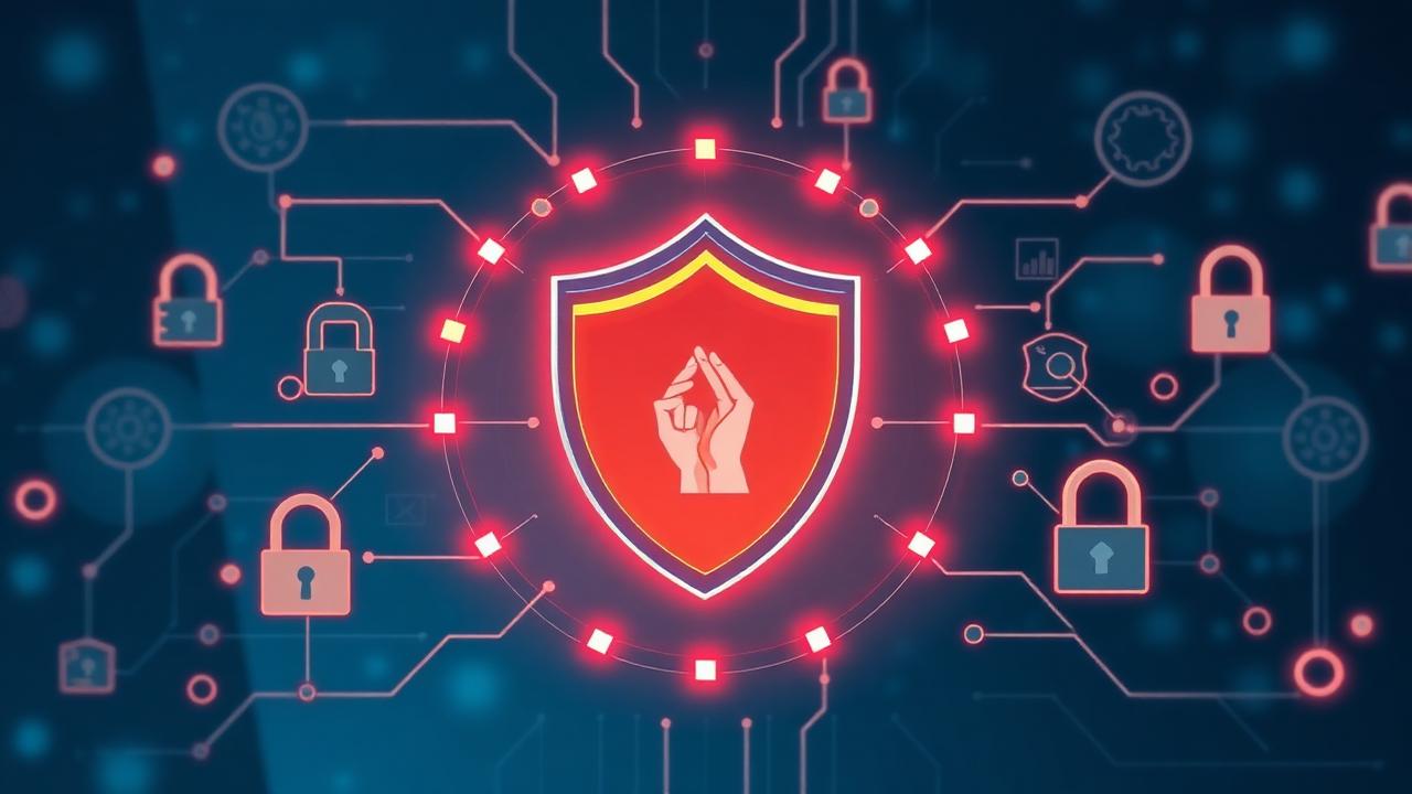 Online scam protection for seniors - secure shield icon protecting elderly from fraud